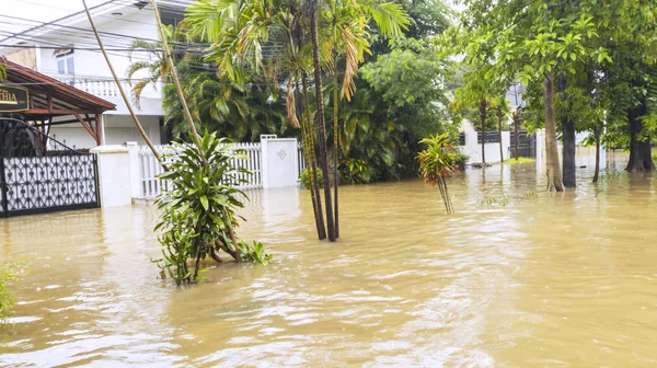 Residence in Jakarta city flooded by rainstorm