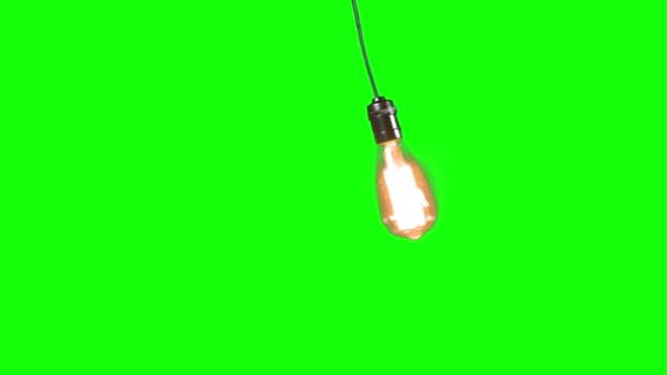 Ampoule Lumineuse Avec Fond Écran Vert — Video