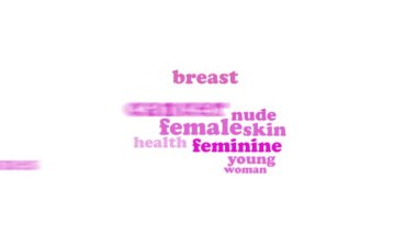 Göğüs kanseri tipografi animasyonu, video