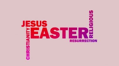 Paskalya kelimesi bulut animasyonu, video