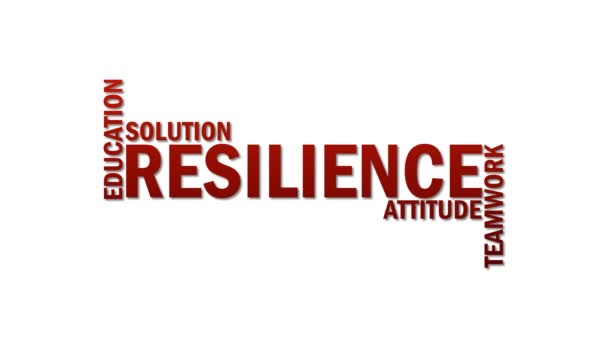 Resilience Word Cloud Animation Video — Stock Video