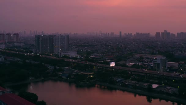 Pemandangan Indah Kelapa Gading Senja Hari — Stok Video