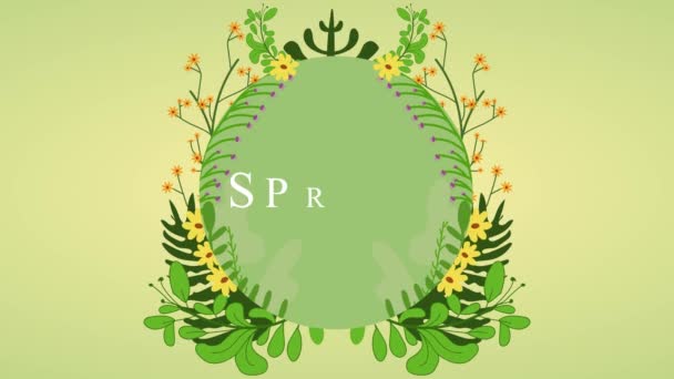 Spring Sale Floral Animation Motion Graphic Effect Resolution — Stock Video