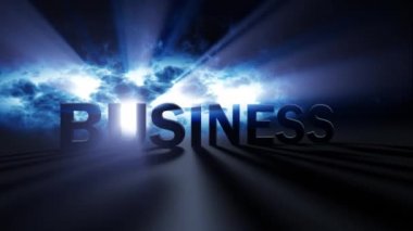 Mavi ışık ışınları ile yapılan 3B kelime animasyonu 