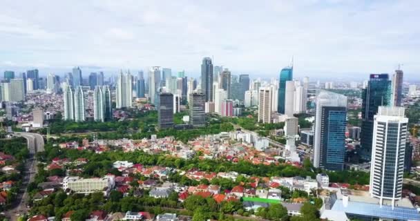 Sudirman CBD, juntamente com arranha-céus famosos — Vídeo de Stock