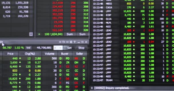 Informatie over de aandelenhandel met rood percentage — Stockvideo