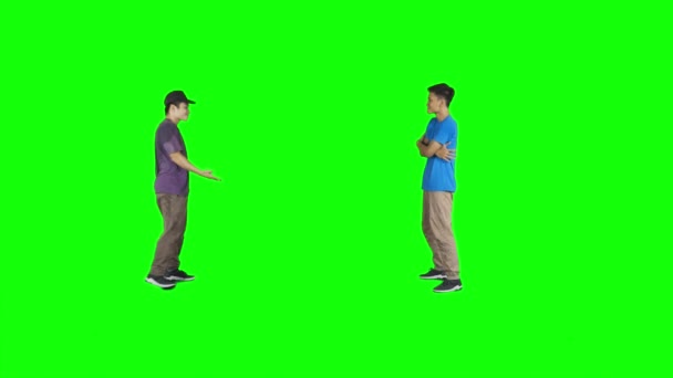 Bild Von Zwei Gut Aussehenden Männern Beim Freestyle Während Sie — Stockvideo