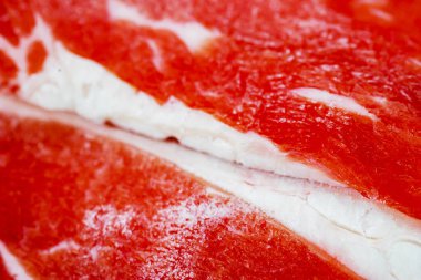 Japon barbekü stili için taze et dilimi. Yakiniku ya da Sukiyaki için sığır eti dilimi.