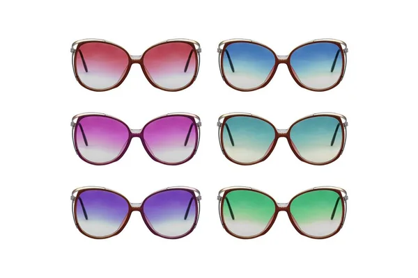 Винтажные солнечные очки, разноцветные . — стоковое фото