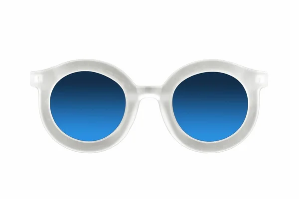 Izolované na bílém pozadí, moderní sluneční brýle sluneční brýle. — Stock fotografie