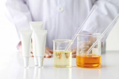 Güzellik ürün kavramı, doktor ve tıp deneyleri, kimya kozmetik, kozmetik şişe kapsayıcılar için formüle eczacı