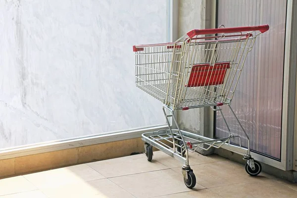Supermarket shopping cart.