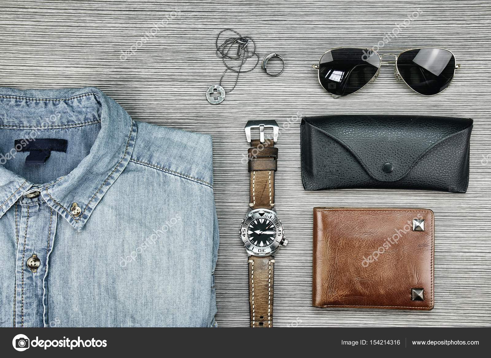 Men accessories and fashion, Set of clothes and various accessories, Trendy  Hipster style outfits, Jeans. — Stock Photo © Artfully79 #154214316
