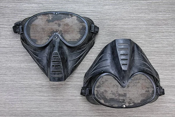 Airsoft BB pistola máscara de malla metálica, Protección de la cara de tiro deporte juego . — Foto de Stock