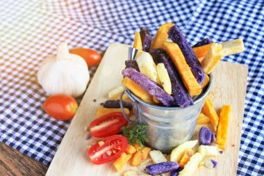 Patates kızartması, hava-fry sağlıklı snack. 