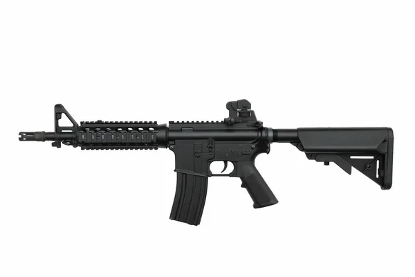 Bize ordu izole beyaz zemin üzerine, özel kuvvetler tüfek M4 M4a1 karabina silah.