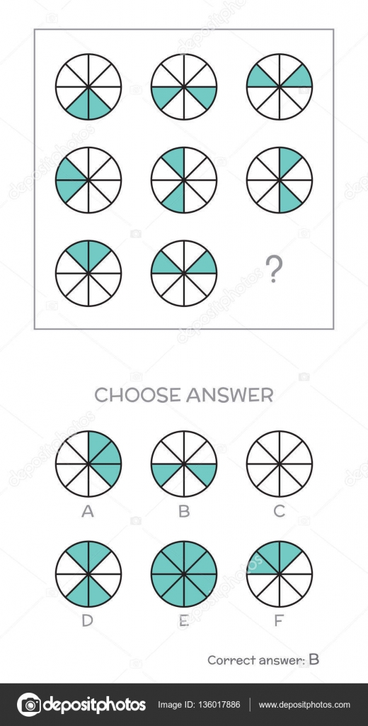 IQ test. Choose correct answer Stock Vector Image by ©kharlamova_lv