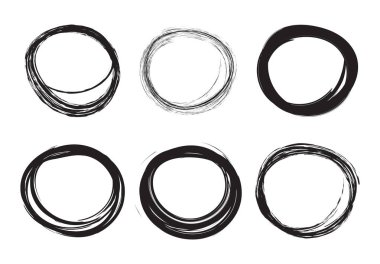 Karalama çizilmiş daireler