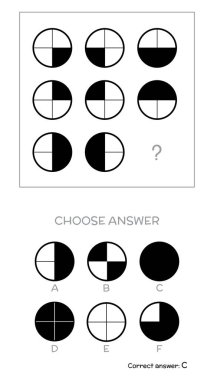 IQ testi. Cevap seçin