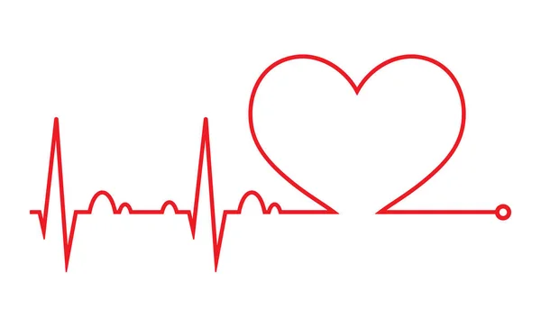 Batimento cardíaco. Cardiograma. Ciclo cardíaco. Ícone médico . — Vetor de Stock