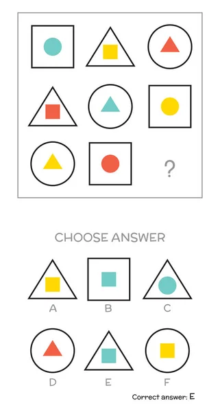 Test de QI. Choisir une réponse — Image vectorielle