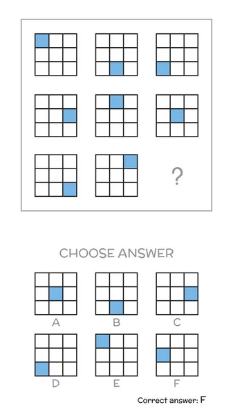 Prueba de coeficiente intelectual. Elegir respuesta — Archivo Imágenes Vectoriales