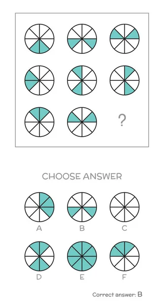 Test de QI. Choisir la bonne réponse — Image vectorielle