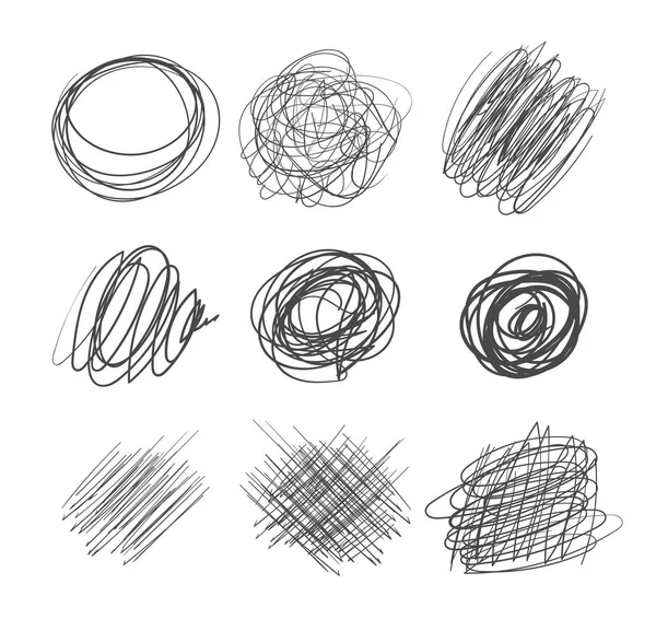 Abstract chaotic round sketch — Stock Vector