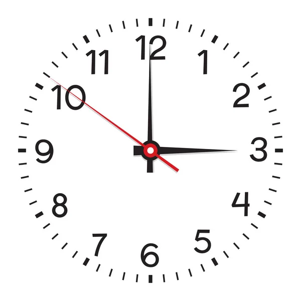 Le visage de l'horloge. Isolé sur fond blanc — Image vectorielle