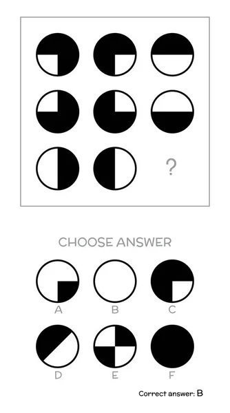 Prueba de coeficiente intelectual. Elegir respuesta — Vector de stock