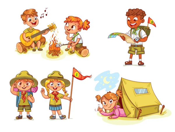 Mendaki kelompok wisata rekreasi Grafik Vektor