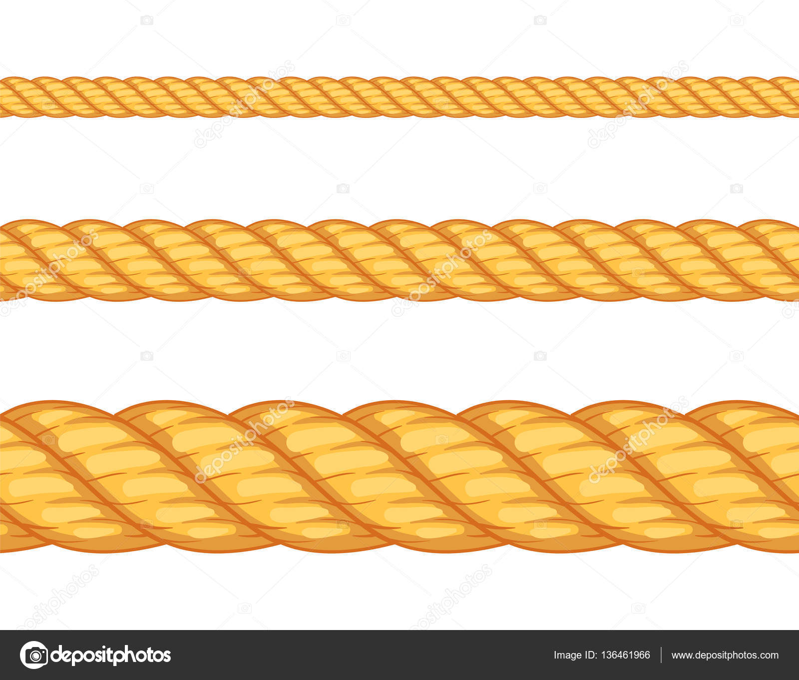 Seamless rope. Vector illustration Stock Vector by ©kharlamova_lv 136461966