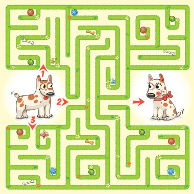 Labirentten çıkış yolunu bulmak için karakter yardım