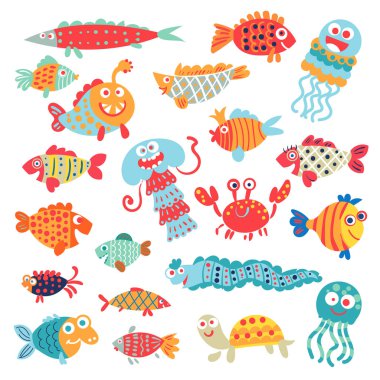 Şirin Yassı balık. Komik çizgi film karakteri