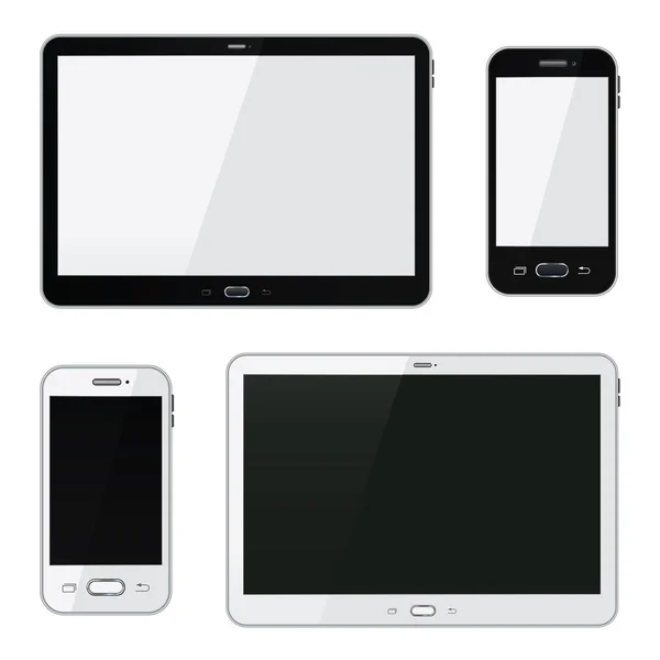 Smartphone y Tablet realistas — Vector de stock