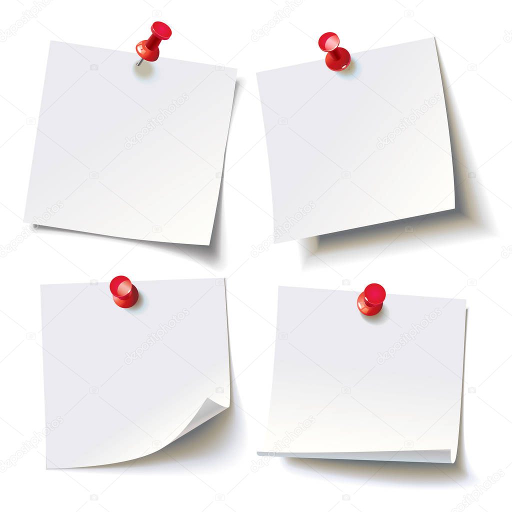 Different sheets, pinned red pushbutton, ready for your message
