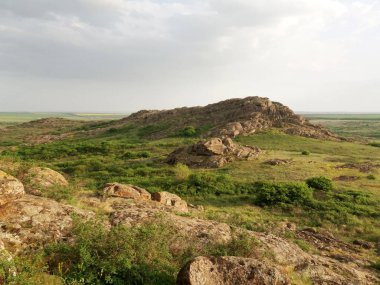 Dağlardaki güzel bahar manzarası