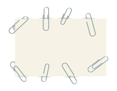 Kağıt üzerinde ataş. Gerçekçi vektör çizim