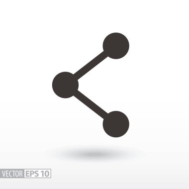 Ağ düz simgesi. İşareti sosyal ağ