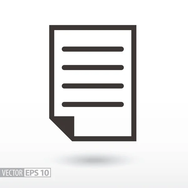 Documento plano icono. Firmar archivo — Vector de stock