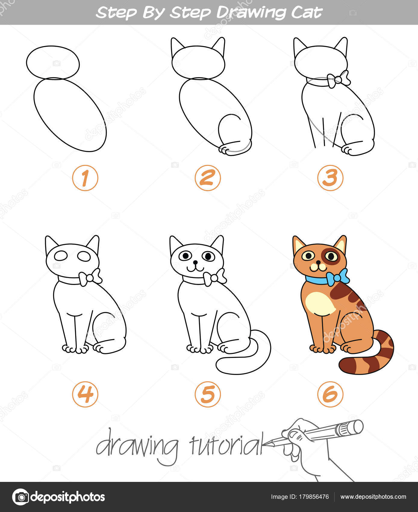 Tutorial - Como desenhar gatos / How to draw cats 