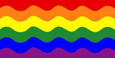 Soyut gökkuşağı dalgalar illüstrasyon, renkli vektör bayrak, web veya kağıt arka plan için duvar kağıdı