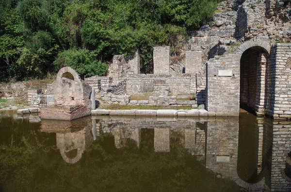 Asklepios Tıp Tanrısı Agora Adanmış Kutsal Buthrotum Antik Yunan Roma Stok Resim