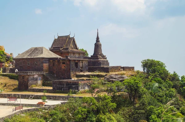 Budist Tapınağı Wat Sampov Pram Kamboçya Kampot Eyaleti Bokor Dağı Telifsiz Stok Fotoğraflar