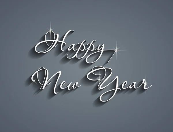 Feliz año nuevo elegante diseño de texto — Vector de stock