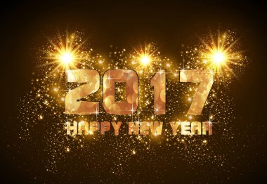 Mutlu yeni yıl 2017 kolay tüm düzenlenebilir