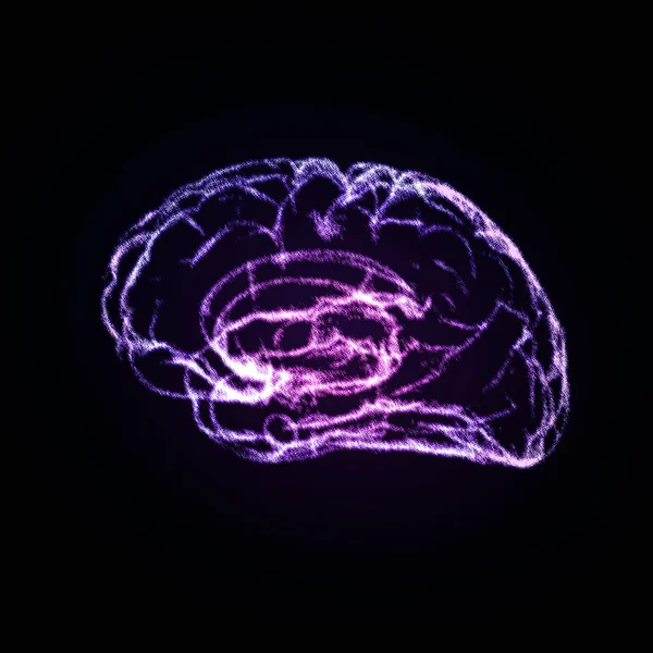Brain achtergrond met hersenen gemakkelijk bewerkbaar Stockillustratie