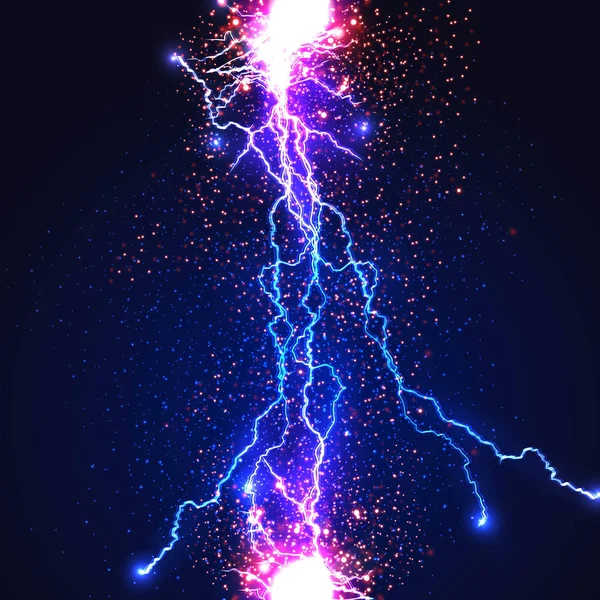 Lightning flitser strike achtergrond gemakkelijk waaruit alle bewerkbare — Stockvector