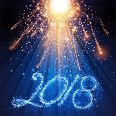 Mutlu yeni yıl kartı, sahne, ışık, spot, boş sahne illust