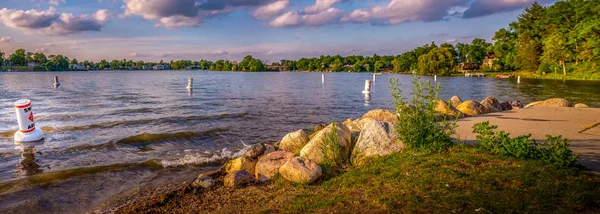 Goguac Lake Panorama - Michigan — Stock Photo, Image